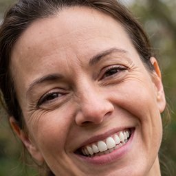 A smiling patient