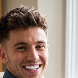 A smiling patient
